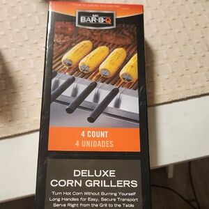 BNIB Deluxe 4 COUNT Corn Grillers - Black